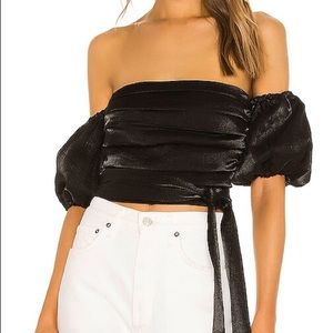 Revolve x House of Harlow Leya top in noir. Never been worn new with tags XXS